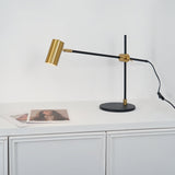 Lektor Modern Adjustable Table Lamp Articulated Reading Light for Office Gold and Black