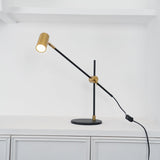 Lektor Modern Adjustable Table Lamp Articulated Reading Light for Office Gold and Black