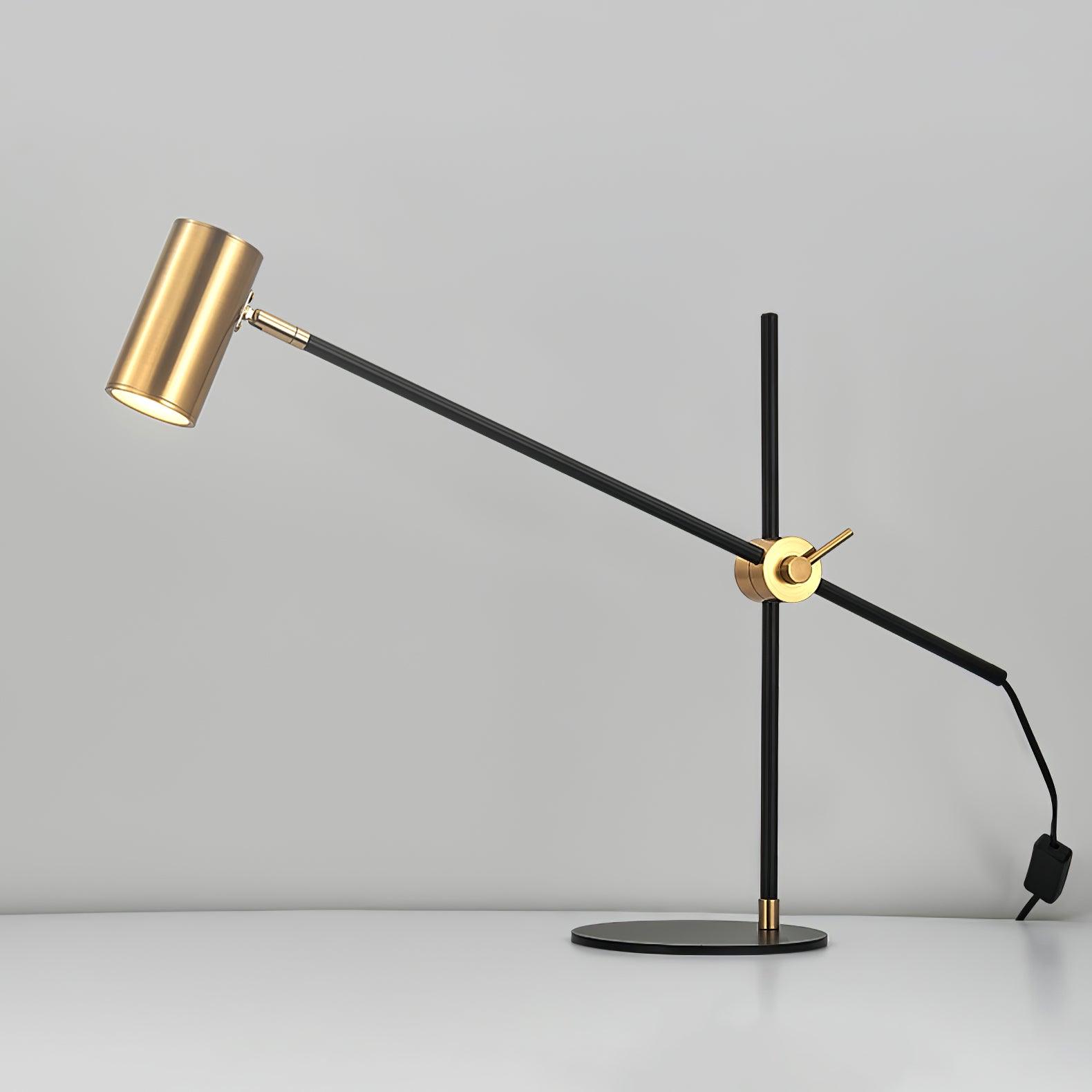 Lektor Modern Adjustable Table Lamp Articulated Reading Light for Office Gold and Black