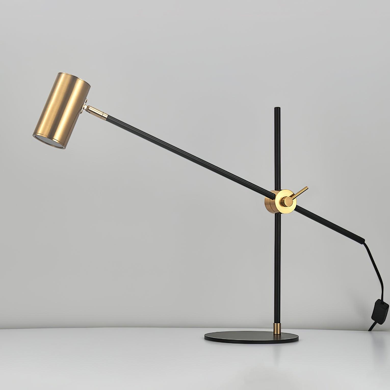 Lektor Modern Adjustable Table Lamp Articulated Reading Light for Office Gold and Black