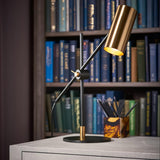 Lektor Modern Adjustable Table Lamp Articulated Reading Light for Office Gold and Black