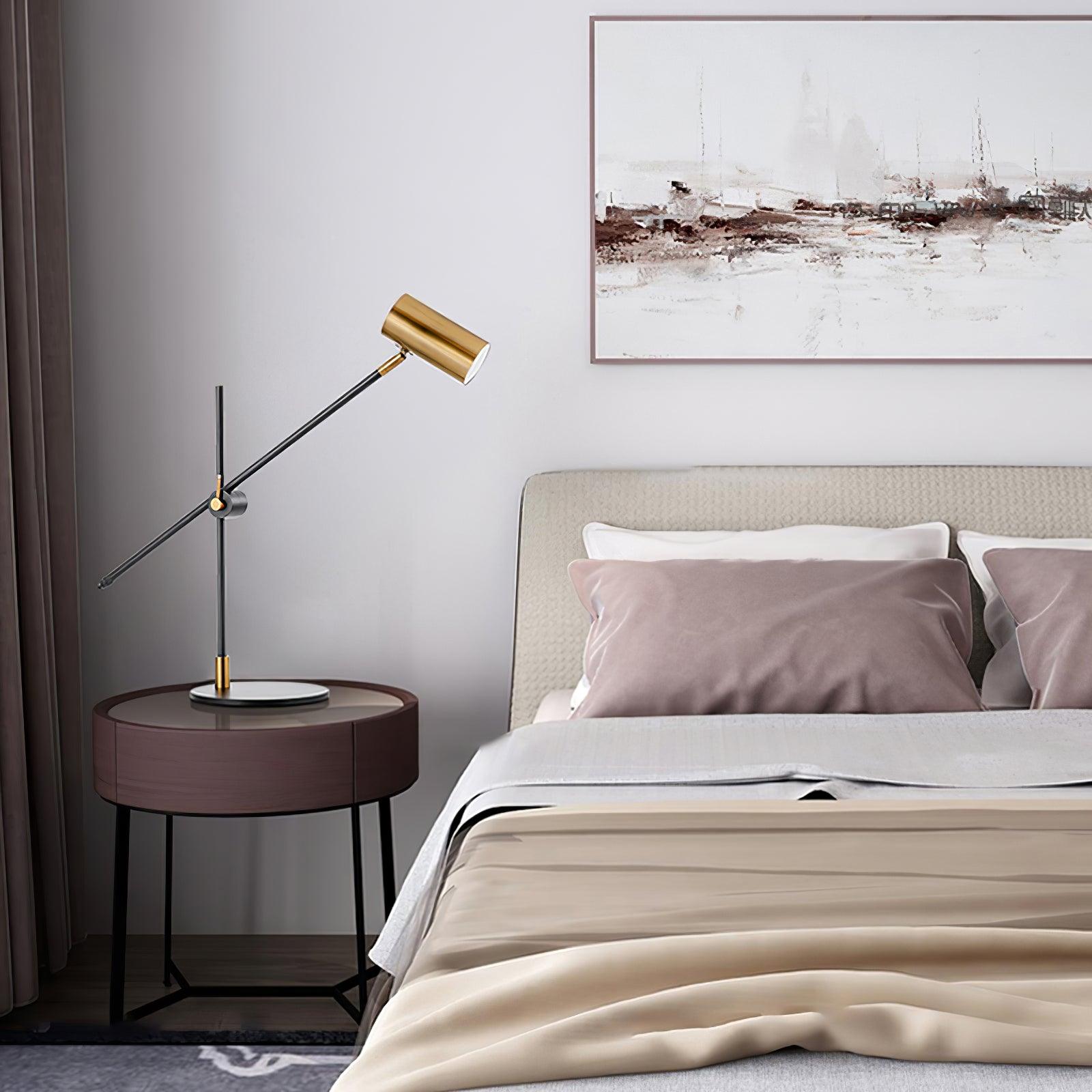Lektor Modern Adjustable Table Lamp Articulated Reading Light for Office Gold and Black