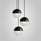 Modern Lens Flair Glass Pendant Light Contemporary Hanging Ceiling Lamp for Indoor Living Spaces