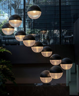 Modern Lens Flair Glass Pendant Light Contemporary Hanging Ceiling Lamp for Indoor Living Spaces