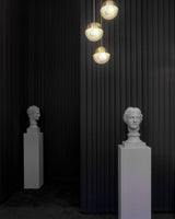 Modern Lens Flair Glass Pendant Light Contemporary Hanging Ceiling Lamp for Indoor Living Spaces