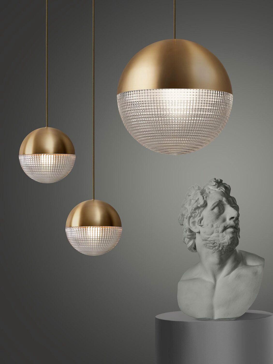 Modern Lens Flair Glass Pendant Light Contemporary Hanging Ceiling Lamp for Indoor Living Spaces
