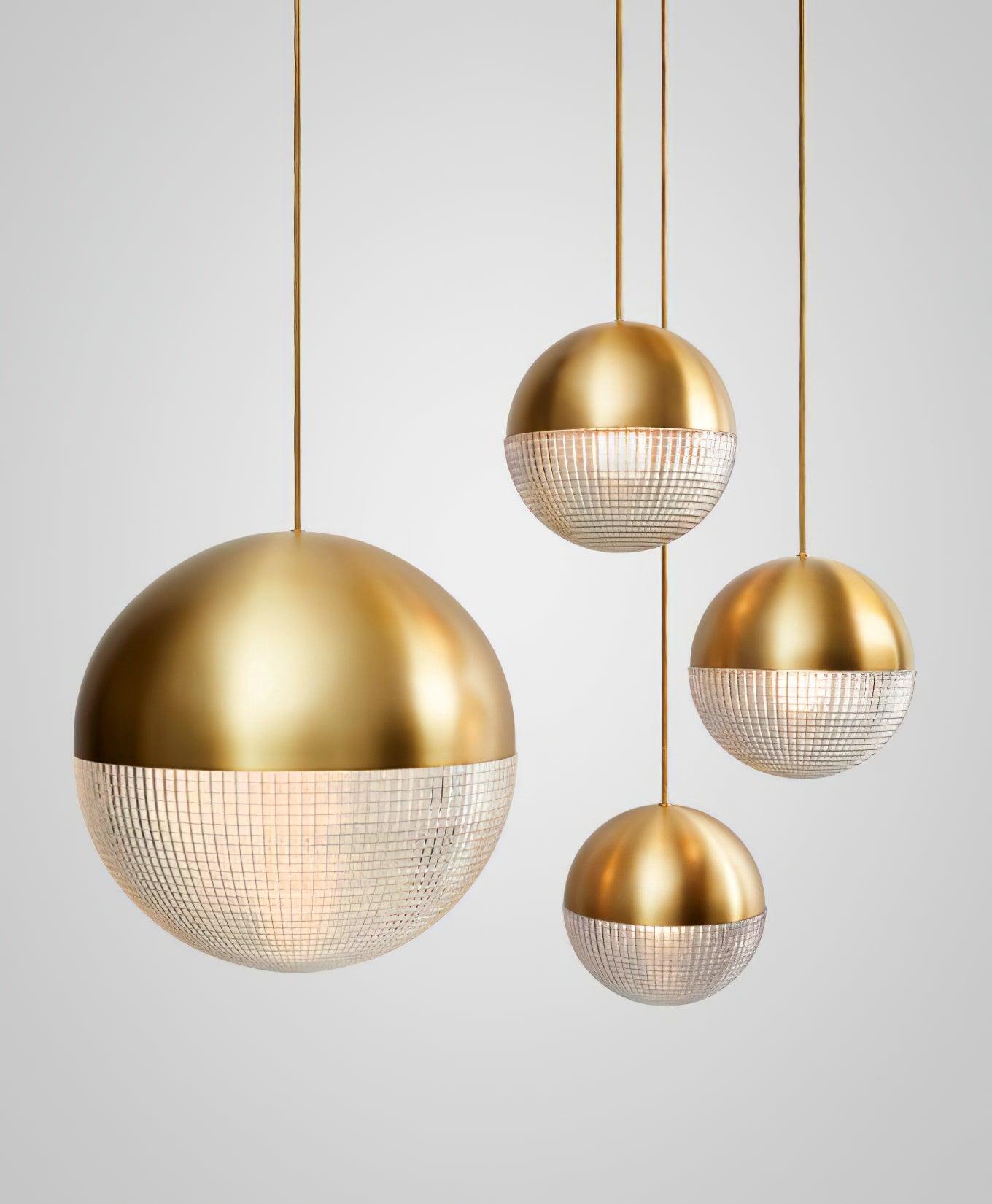 Modern Lens Flair Glass Pendant Light Contemporary Hanging Ceiling Lamp for Indoor Living Spaces