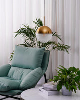Modern Lens Flair Glass Pendant Light Contemporary Hanging Ceiling Lamp for Indoor Living Spaces