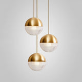Modern Lens Flair Glass Pendant Light Contemporary Hanging Ceiling Lamp for Indoor Living Spaces