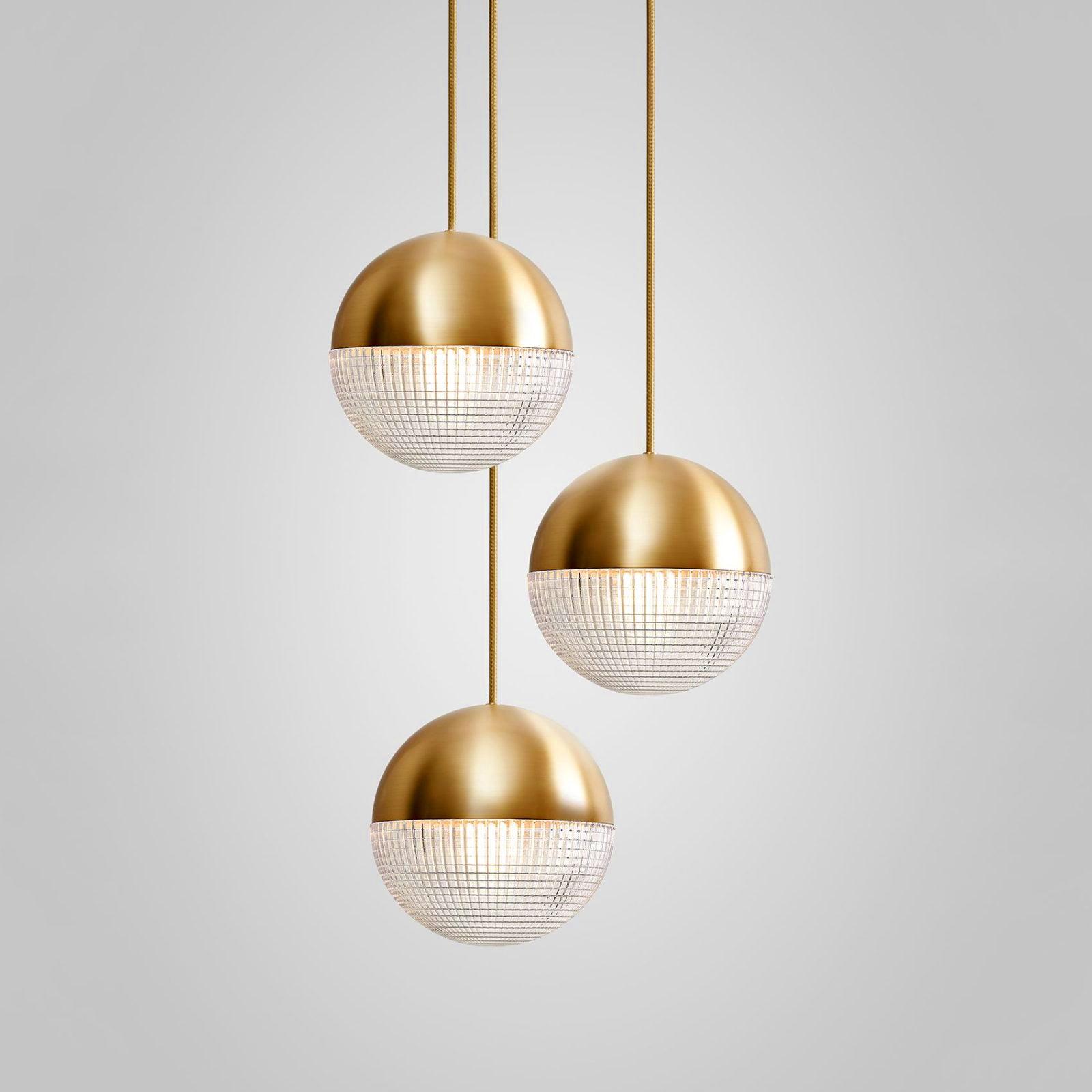 Modern Lens Flair Glass Pendant Light Contemporary Hanging Ceiling Lamp for Indoor Living Spaces