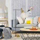 Lento Modern Floor Standing Lamp with Polished Gold and Black Finish