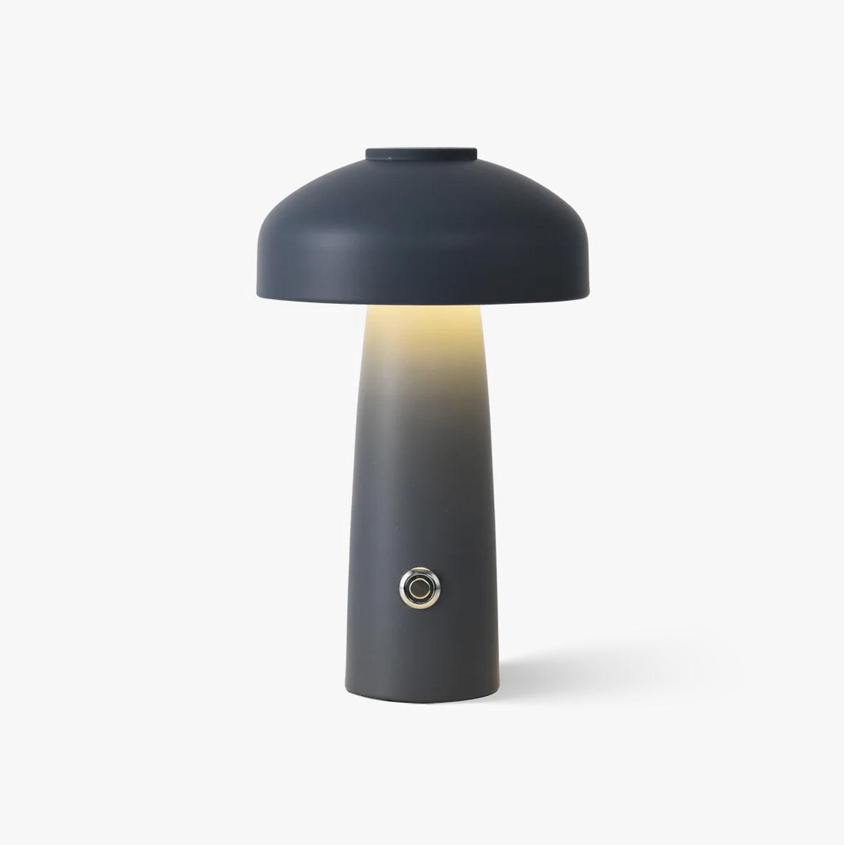 Modern Mushroom Metal Desk Lamp Portable Rechargeable LED Table Light for Office and Bedroom