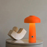 Modern Mushroom Metal Desk Lamp Portable Rechargeable LED Table Light for Office and Bedroom
