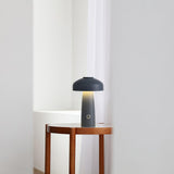 Modern Mushroom Metal Desk Lamp Portable Rechargeable LED Table Light for Office and Bedroom