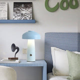 Modern Mushroom Metal Desk Lamp Portable Rechargeable LED Table Light for Office and Bedroom