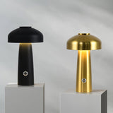Modern Mushroom Metal Desk Lamp Portable Rechargeable LED Table Light for Office and Bedroom