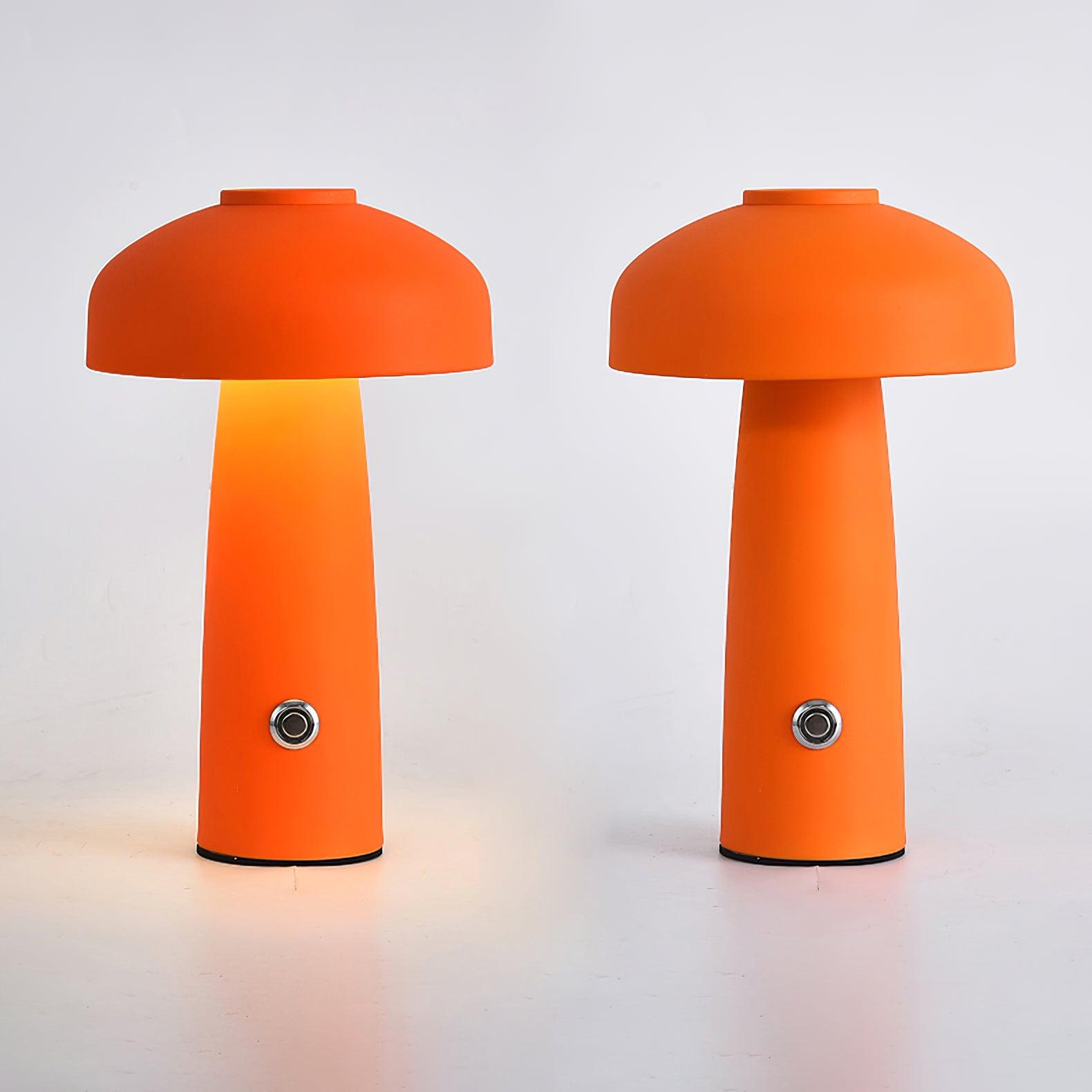 Modern Mushroom Metal Desk Lamp Portable Rechargeable LED Table Light for Office and Bedroom