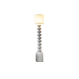 Leona Modern Textured Bubble Base Floor Lamp with White Cylindrical Drum Shade