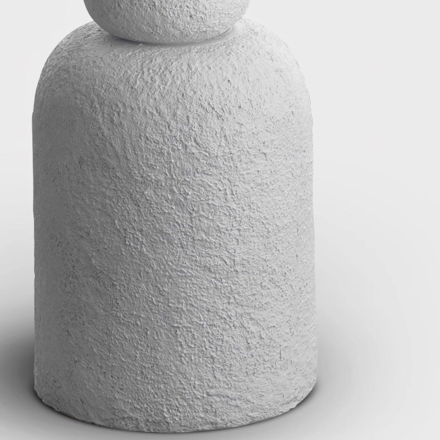 Leona Modern Textured Bubble Base Floor Lamp with White Cylindrical Drum Shade