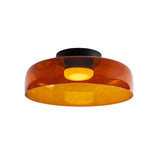 Modern Levels Layered Glass Flush Mount Ceiling Light with Integrated LED Multi Tier Design