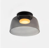 Modern Levels Layered Glass Flush Mount Ceiling Light with Integrated LED Multi Tier Design