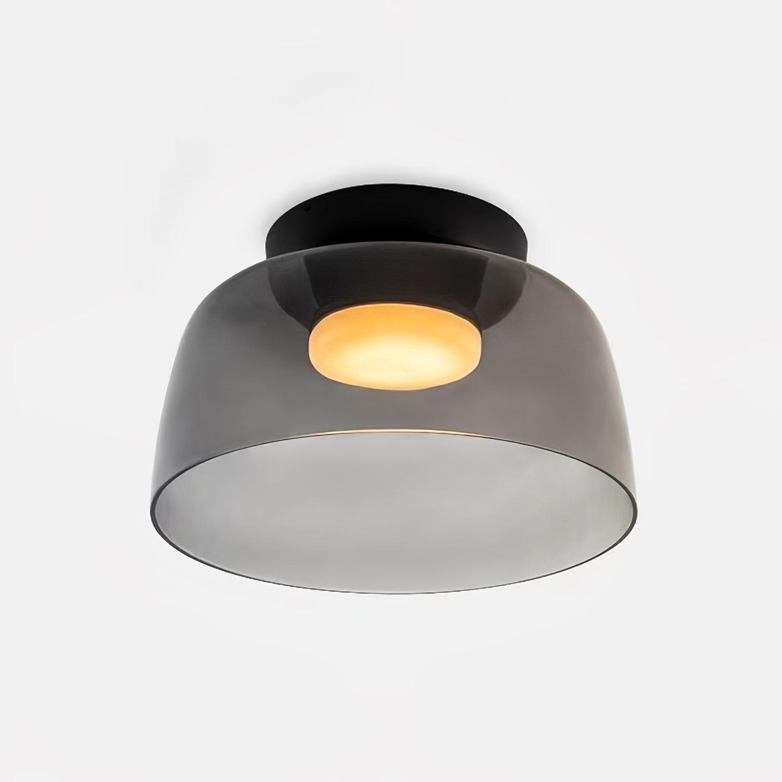 Modern Levels Layered Glass Flush Mount Ceiling Light with Integrated LED Multi Tier Design