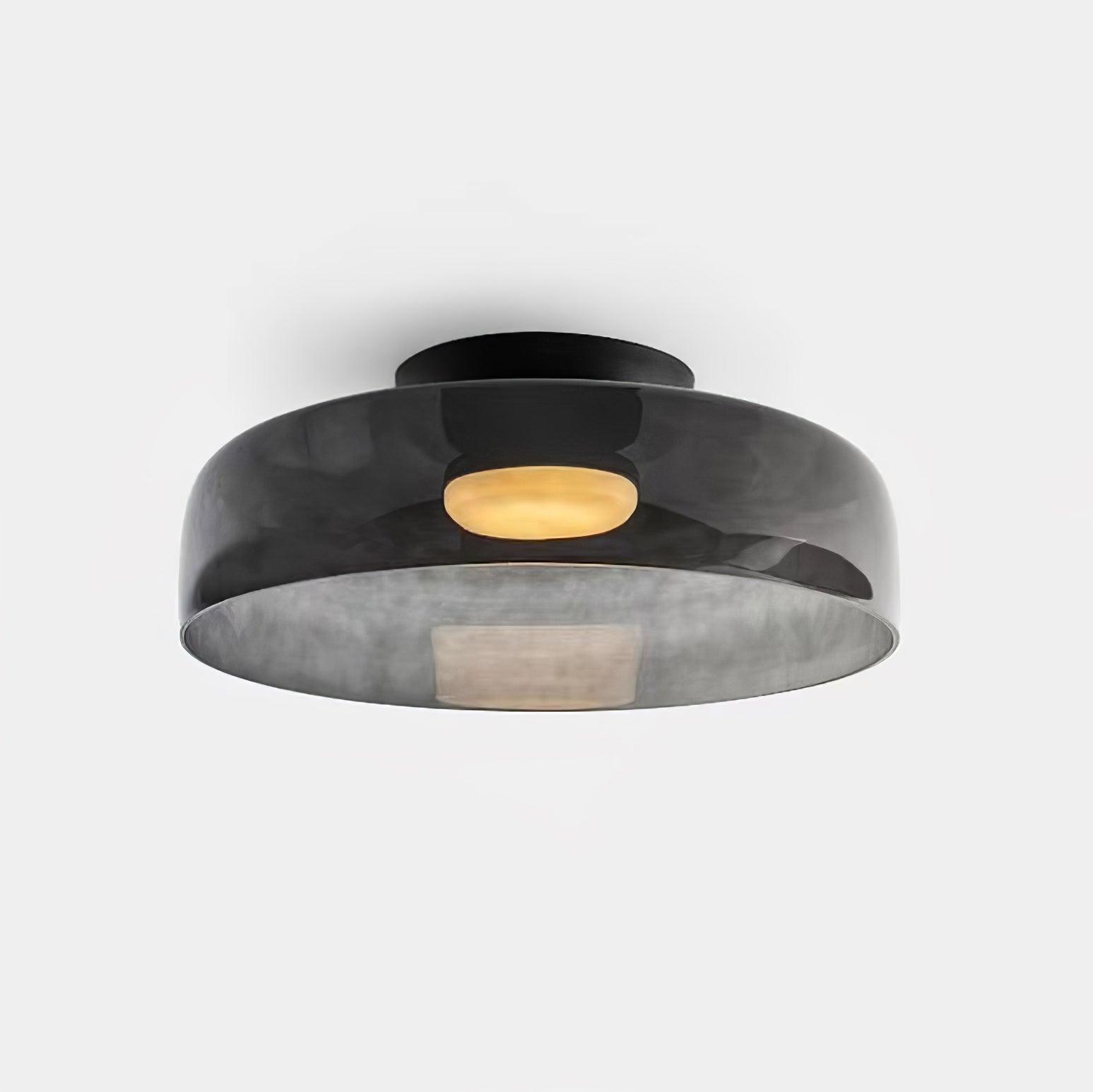 Modern Levels Layered Glass Flush Mount Ceiling Light with Integrated LED Multi Tier Design