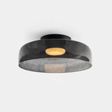 Modern Levels Layered Glass Flush Mount Ceiling Light with Integrated LED Multi Tier Design