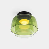 Modern Levels Layered Glass Flush Mount Ceiling Light with Integrated LED Multi Tier Design