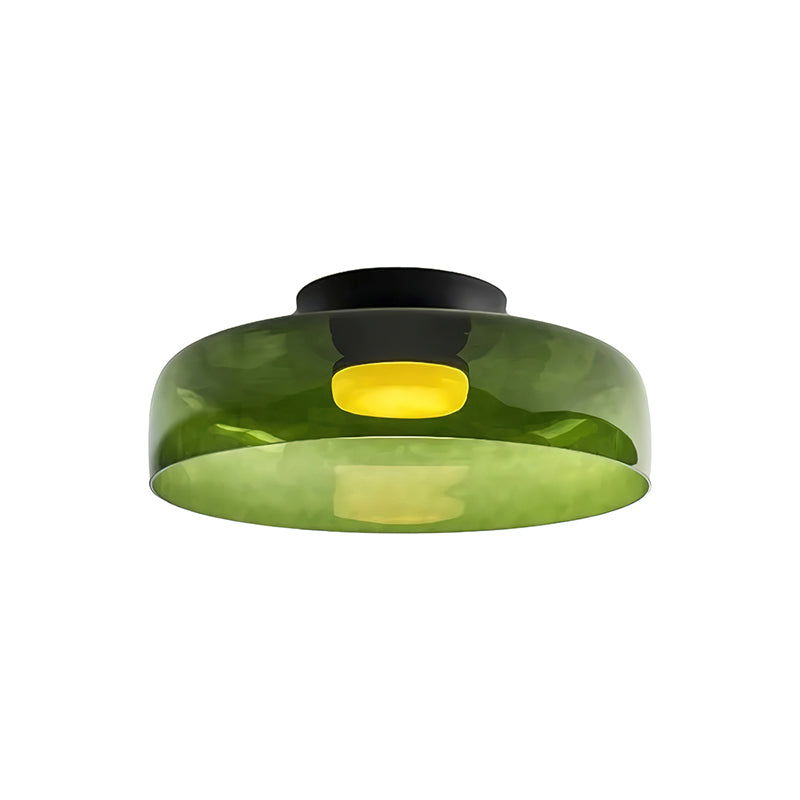Modern Levels Layered Glass Flush Mount Ceiling Light with Integrated LED Multi Tier Design