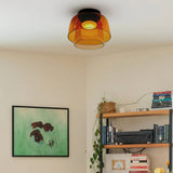 Modern Levels Layered Glass Flush Mount Ceiling Light with Integrated LED Multi Tier Design