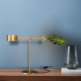 Modern Gold Metal Lever Desk Lamp for Office and Study Task Lighting
