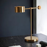 Modern Gold Metal Lever Desk Lamp for Office and Study Task Lighting