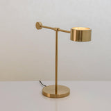 Modern Gold Metal Lever Desk Lamp for Office and Study Task Lighting