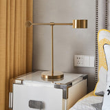 Modern Gold Metal Lever Desk Lamp for Office and Study Task Lighting