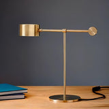 Modern Gold Metal Lever Desk Lamp for Office and Study Task Lighting