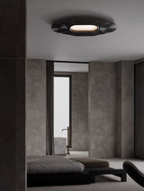 Modern Organic Wood LED Ceiling Lamp Minimalist Flush Mount Fixture