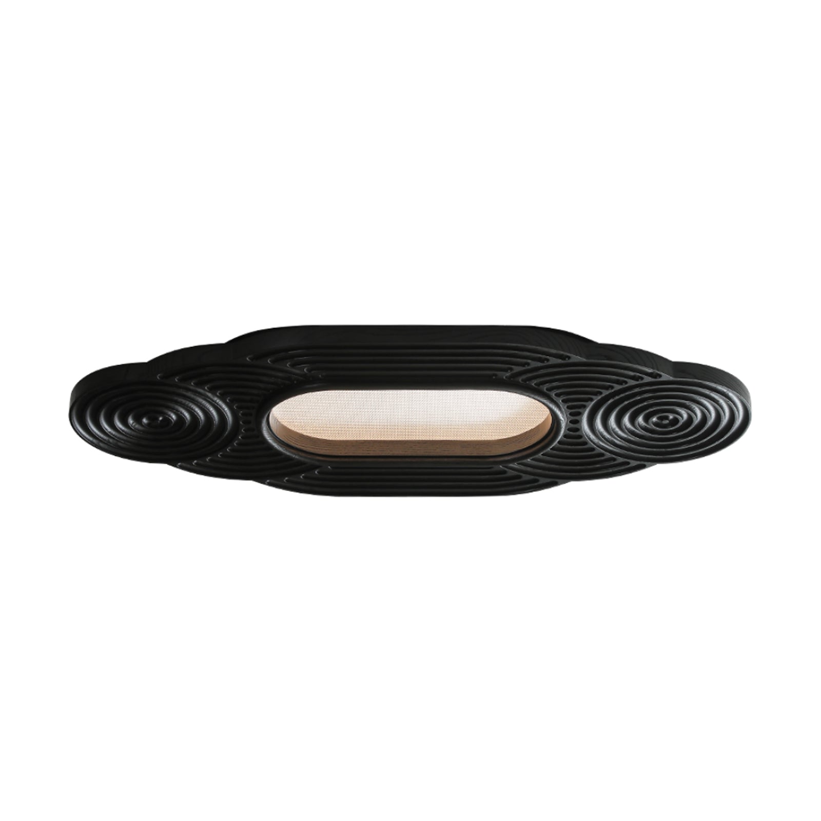 Modern Organic Wood LED Ceiling Lamp Minimalist Flush Mount Fixture