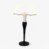 Modern Sculptural Statue of Liberty Floor Lamp with LED Arc Lighting for Living Room