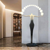 Modern Sculptural Statue of Liberty Floor Lamp with LED Arc Lighting for Living Room