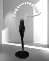 Modern Sculptural Statue of Liberty Floor Lamp with LED Arc Lighting for Living Room
