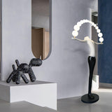 Modern Sculptural Statue of Liberty Floor Lamp with LED Arc Lighting for Living Room
