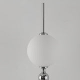 Modern Chrome Lightning Rod Floor Lamp with Slim Stainless Steel Body and Integrated LED