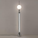 Modern Chrome Lightning Rod Floor Lamp with Slim Stainless Steel Body and Integrated LED