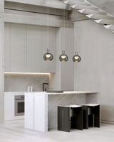 smoke-grey-wavy-glass-pendant-light-with-dual-layer-integrated-led