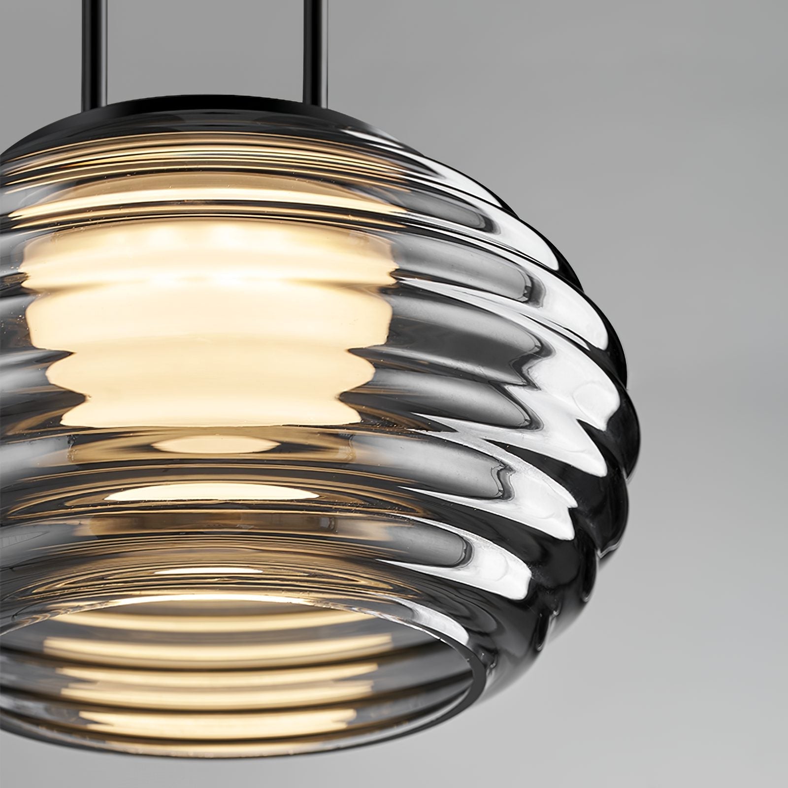 smoke-grey-wavy-glass-pendant-light-with-dual-layer-integrated-led
