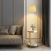Lilah Modern Standing Lamp with Integrated End Table and Storage Shelf for Living Room