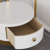 Lilah Modern Standing Lamp with Integrated End Table and Storage Shelf for Living Room