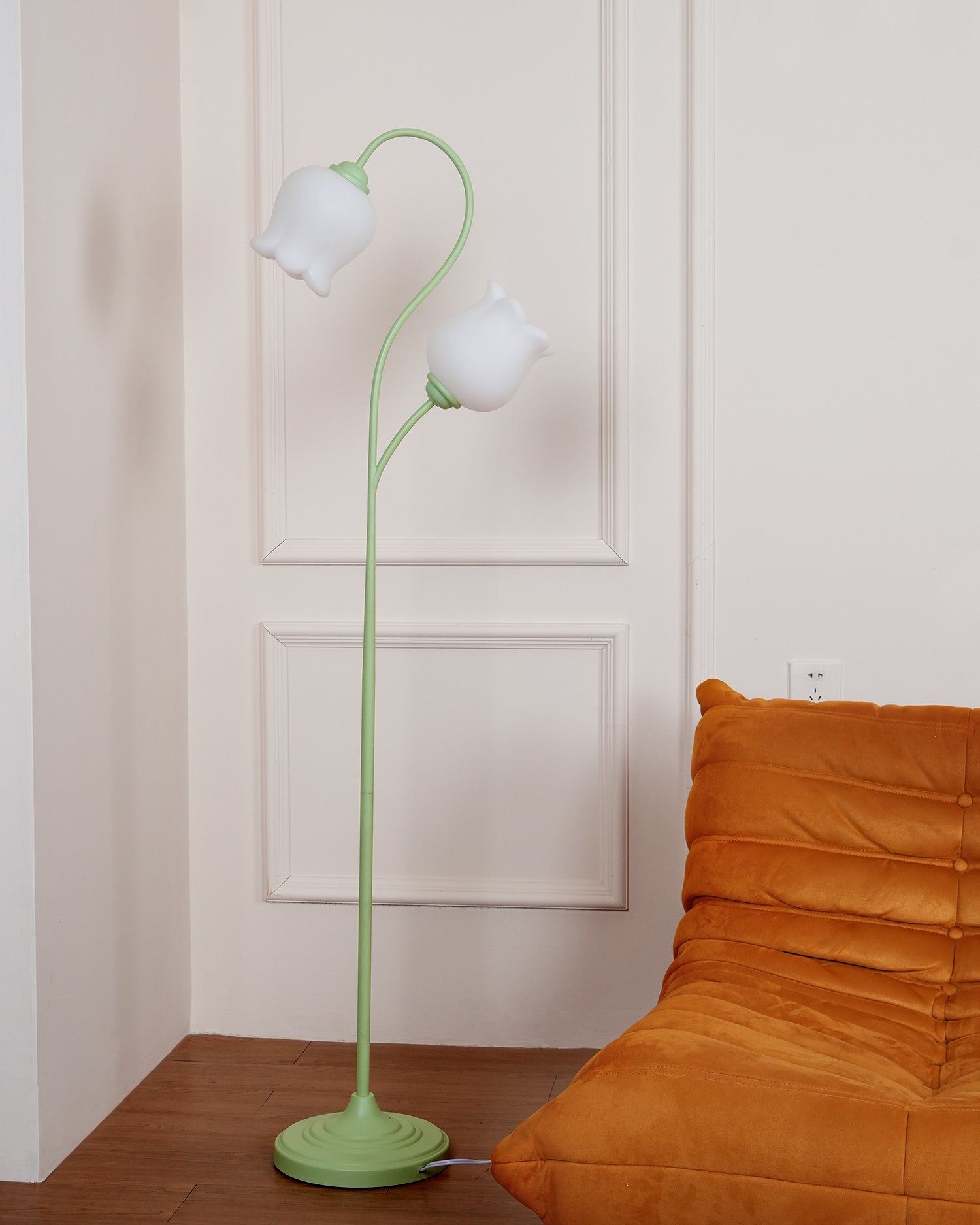 Lilium Lily Flower Torchiere Floor Lamp Vintage Style Standing Light
