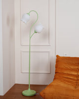 Lilium Lily Flower Torchiere Floor Lamp Vintage Style Standing Light